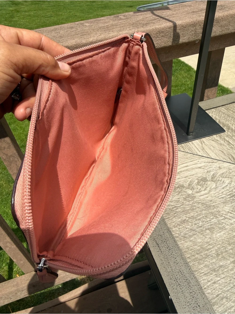 EUC Coach Storypatch Large Pink Leather  Wristlet Pouch - Picture 8 of 9